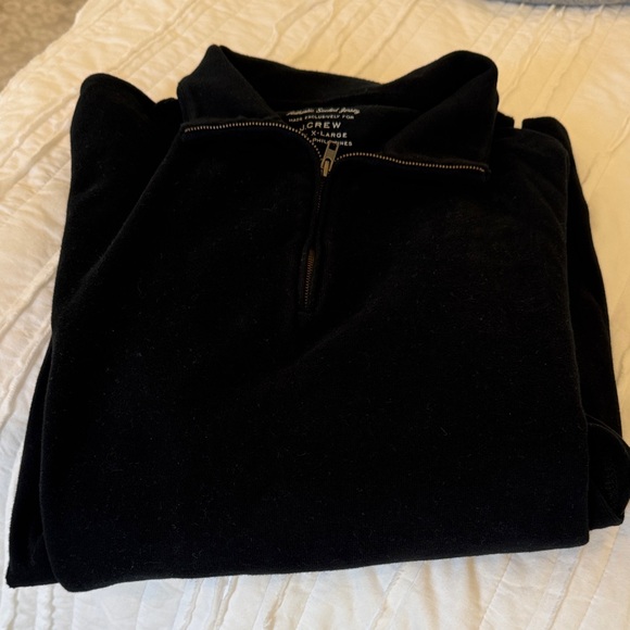 J. Crew Other - J. Crew Men's Zip Up Black 100%cotton sueded Jersey Sweater